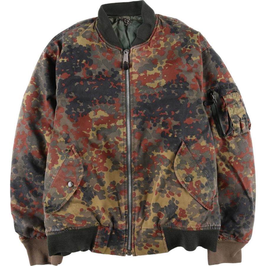 古着 民間品 MA-1タイプ 迷彩柄 中綿入り ミリタリー フライト