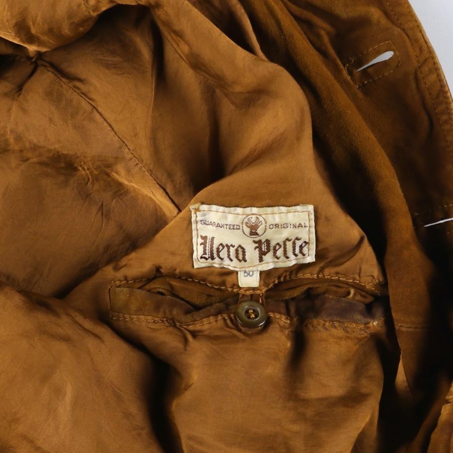 古着 バルスタージャケット スエードレザーブルゾン イタリア製 メンズ