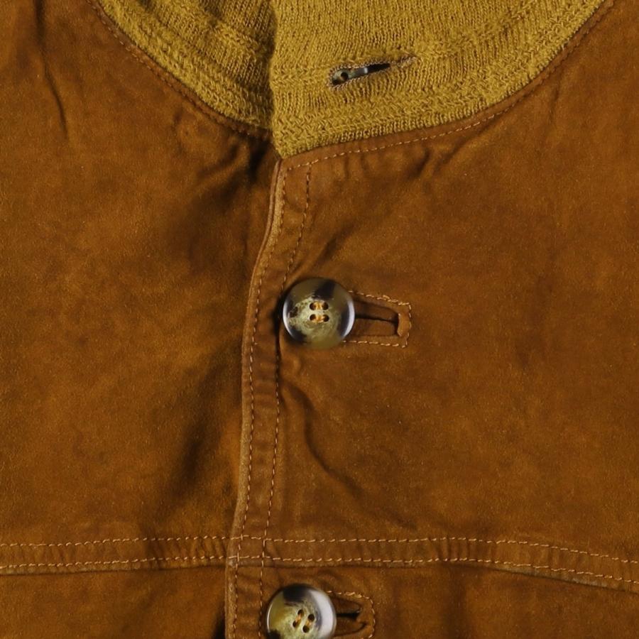 古着 バルスタージャケット スエードレザーブルゾン イタリア製 メンズ