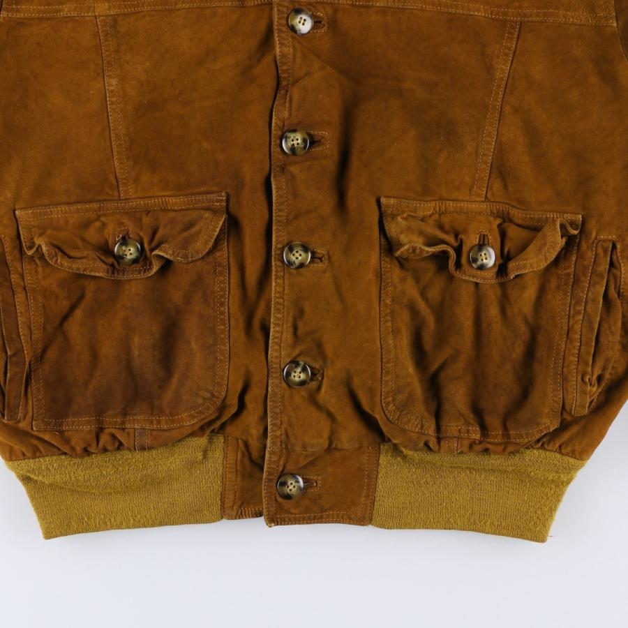 古着 バルスタージャケット スエードレザーブルゾン イタリア製 メンズ