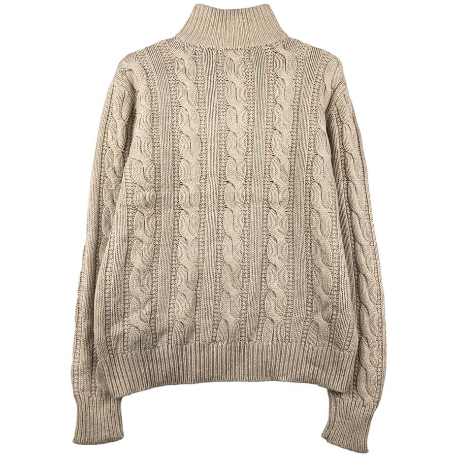 古着 ラルフローレン Ralph Lauren POLO by ケーブル編み ハーフボタン