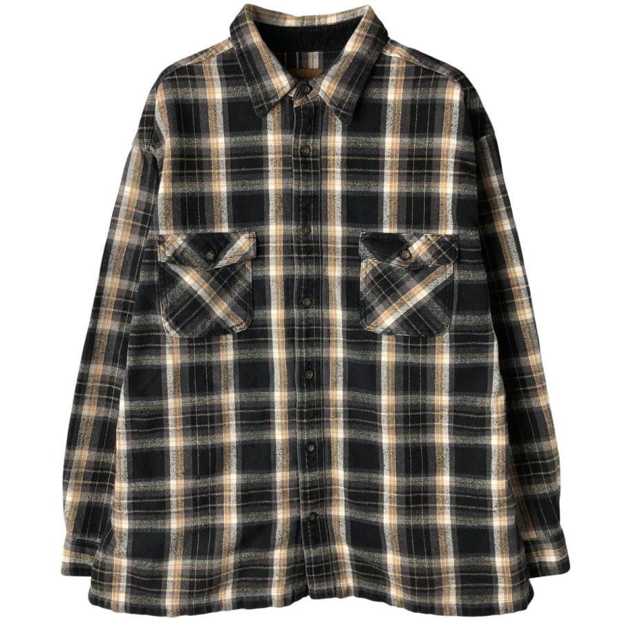 【デッドストック】〜00s セントジョンズベイ ブラウニー ヘビーネルシャツ L 古着 00年代 セントジョンズベイ ST. JHON'S BAY オンブレチェック