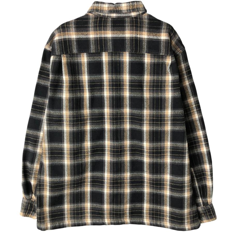 US古着　セントジョンズベイ　ヘビウエイト　オンブレチェックシャツ　黒 古着 00年代 セントジョンズベイ ST. JHON'S BAY オンブレチェック