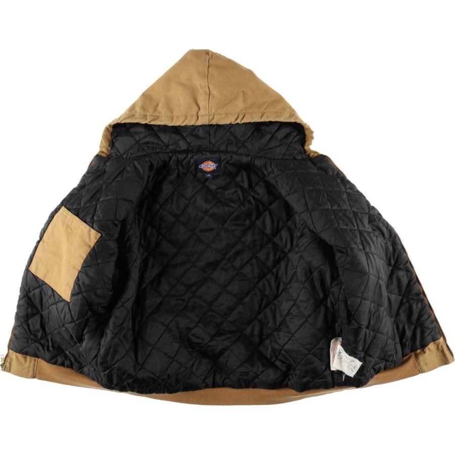 565 DRI DUCK 企業刺繍 中綿フーディ アクティブジャケット vintageアクティブジャケットダックパーカーブラウンフェードXL企業