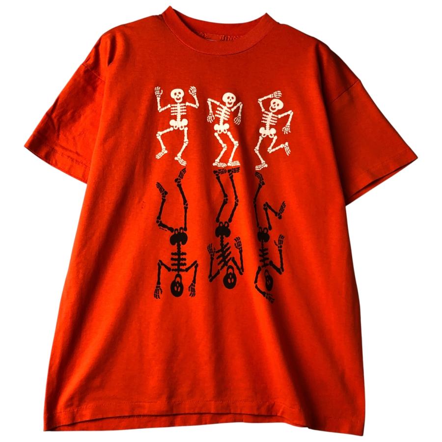 古着 ~90年代 ドクロ柄 スカル柄 プリントTシャツ USA製 メンズXL相当