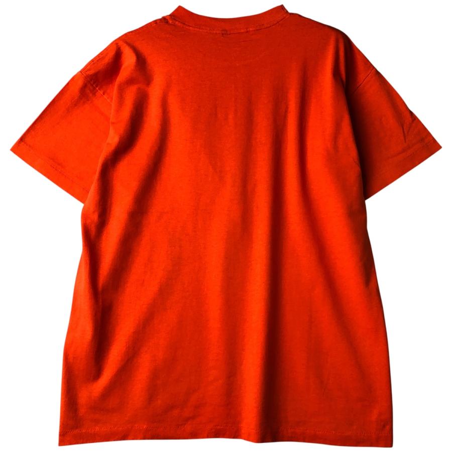 50s 死神　スカル　ドクロ　ビンテージ オレンジ 古着 ~90年代 ドクロ柄 スカル柄 プリントTシャツ USA製 メンズXL相当