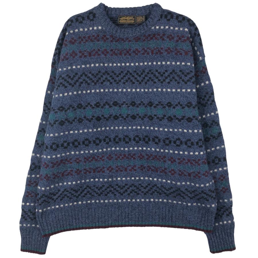 Eddie Bauer（エディーバウアー） 古着 80~90年代 黒タグ 総柄 ウール