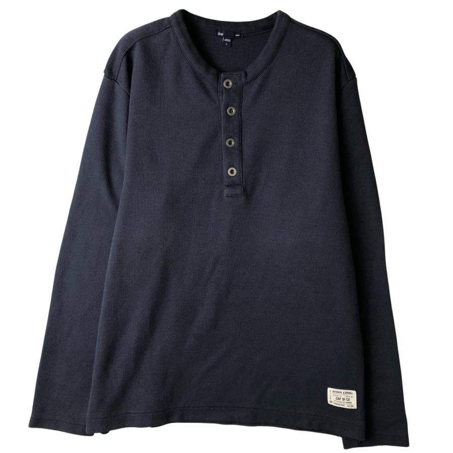 GAP（ギャップ） 古着 ヘンリーネック サーマルロングTシャツ メンズL