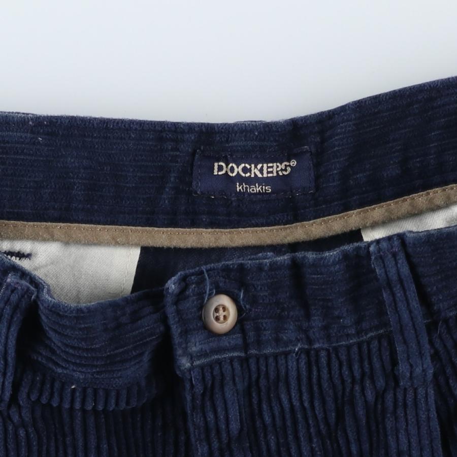 古着 ドッカーズ DOCKERS khakis 太畝 ツータック コーデュロイパンツ