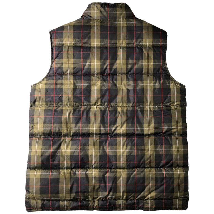 古着 00年代 ランズエンド LADS'END チェック柄 中綿入り ダウンベスト