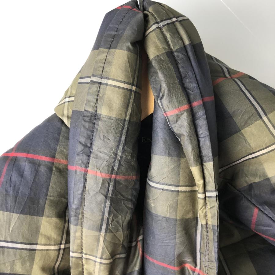 古着 00年代 ランズエンド LADS'END チェック柄 中綿入り ダウンベスト