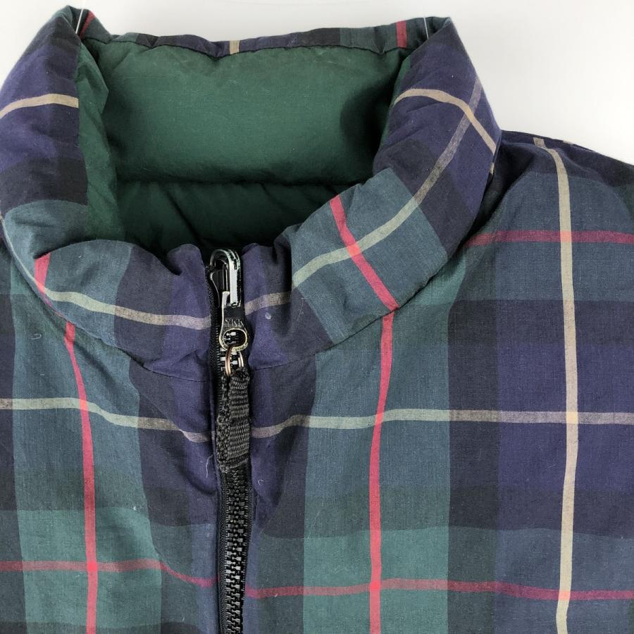 古着 90年代 エディーバウアー Eddie Bauer チェック柄 リバーシブル グースダウンベスト メンズL相当 ヴィンテージ/eaa608685 Eddie Bauer（エディーバウアー） 古着 90年代 チェック柄