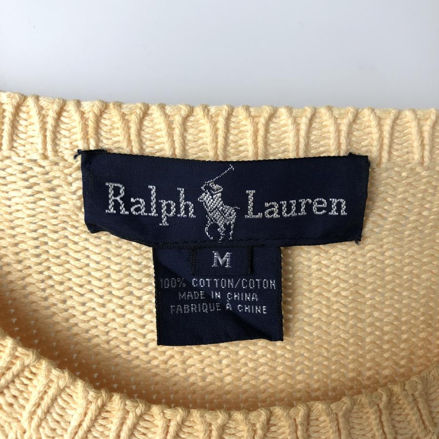 古着 ラルフローレン Ralph Lauren コットンニットセーター メンズM
