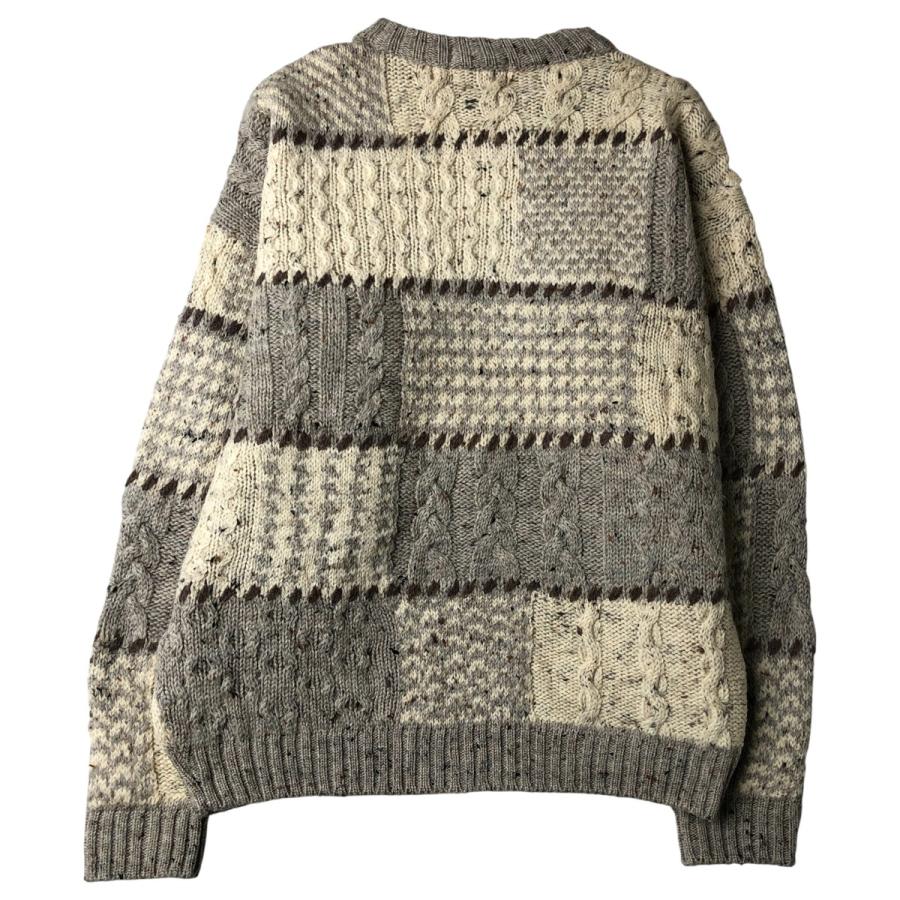 古着 80~90年代 ランズエンド LANDS'END 総柄 カラーネップ ウール
