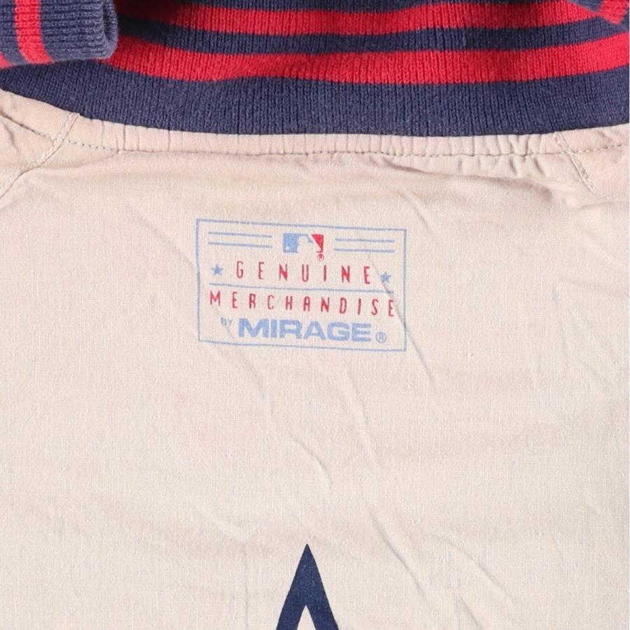 古着 90年代 MIRAGE MLB クリーブランドインディアンス ストライプ柄