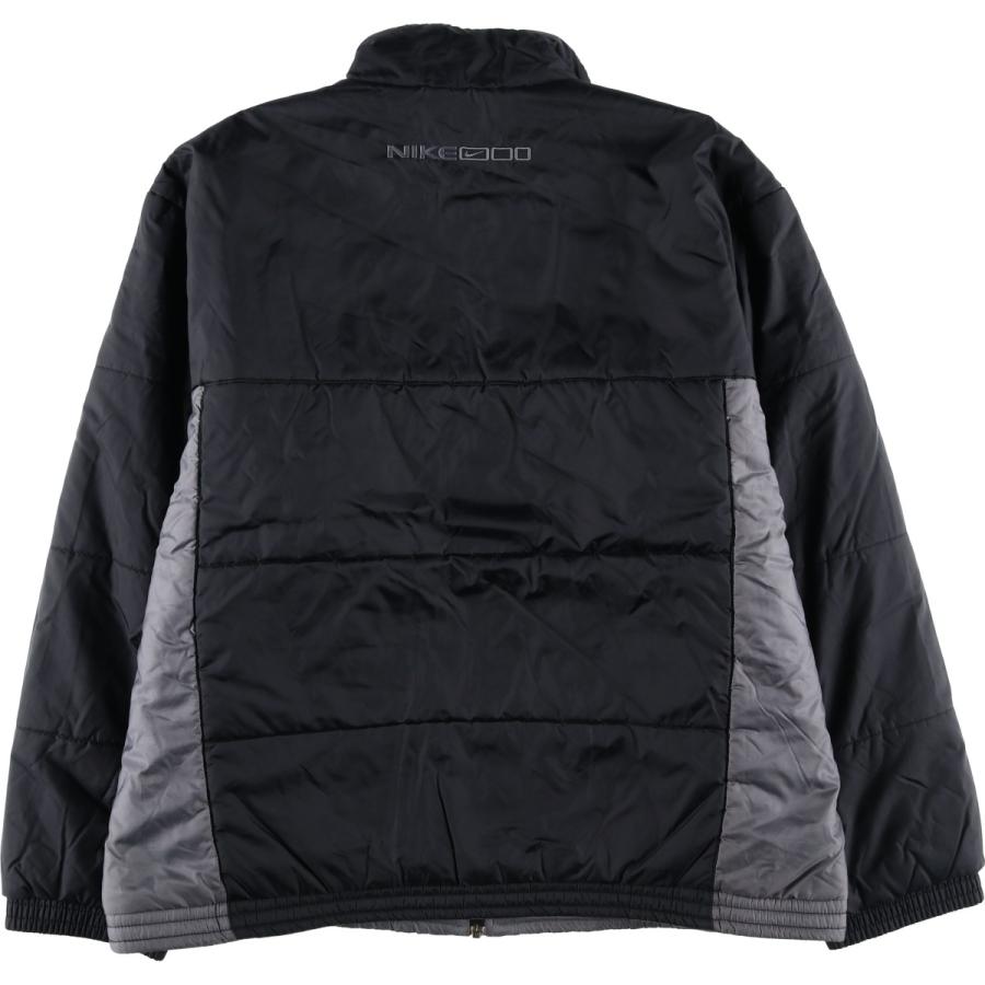 00s NIKE 中綿 ジャケット ブラック NIKE（ナイキ） 古着 00年代 リップストップ リバーシブル 中綿