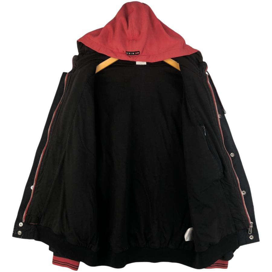 90s　NIKE　ナイキ　刺繡デザイン　ナイロン　アワードジャケット　L相当 NIKE 90s 中綿 ナイロンジャケット カレッジロゴ ナイキ 刺繍ロゴ