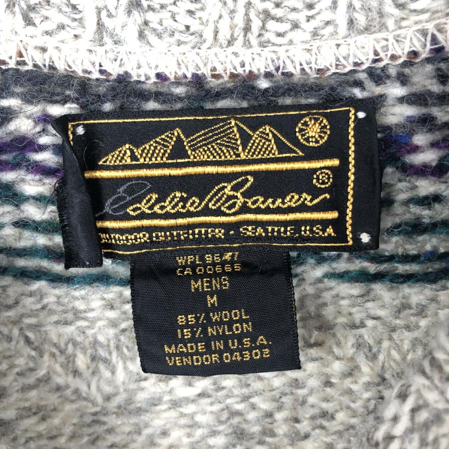 Eddie Bauer（エディーバウアー） 古着 90年代 黒タグ 総柄 ウール