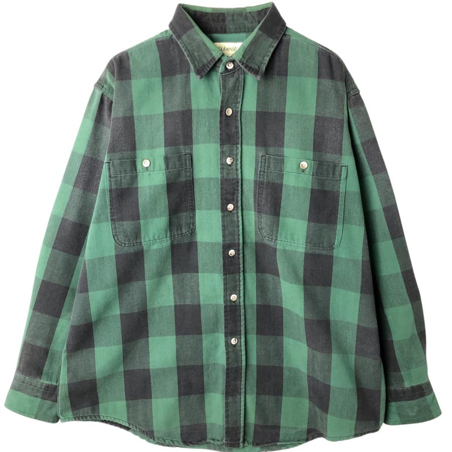 古着 90年代 ST. JHON'S BAY バッファローチェック 長袖 ライトネル
