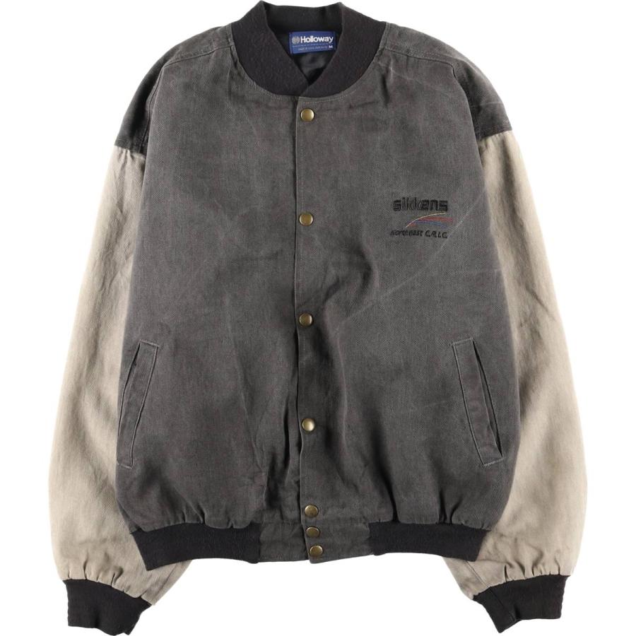 古着 ~90年代 ホロウェイ Holloway デニムスタジャン バーシティジャケット USA製 メンズM相当 ヴィンテージ/eaa609463 古着 ~90年代 ホロウェイ Holloway デニムスタジャン バーシティ