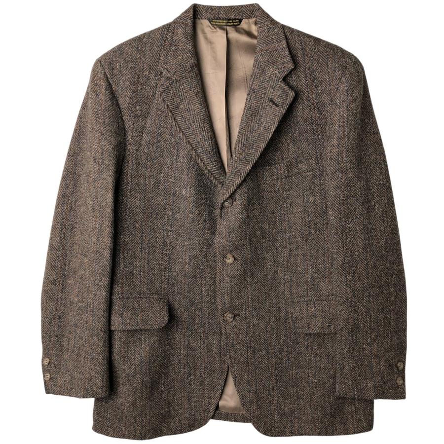 古着 MAJER ヘリンボーン テーラードジャケット USA製 メンズM相当