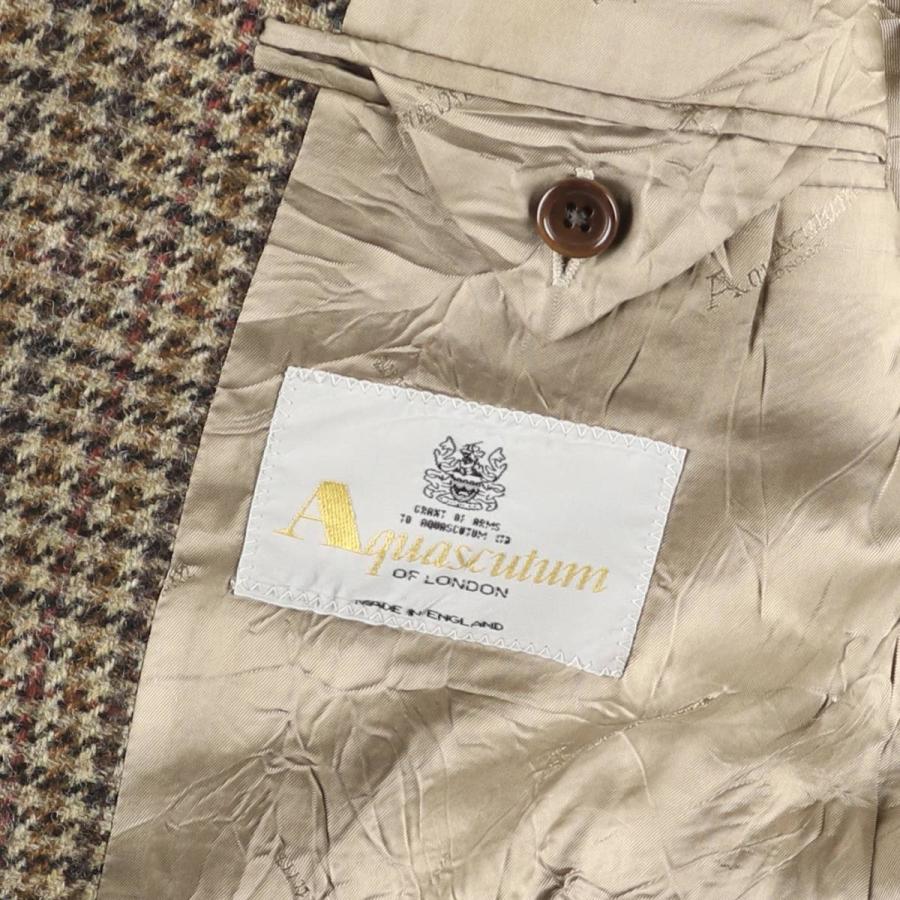 Aquascutum（アクアスキュータム） 古着 チェック柄 ウールテーラード