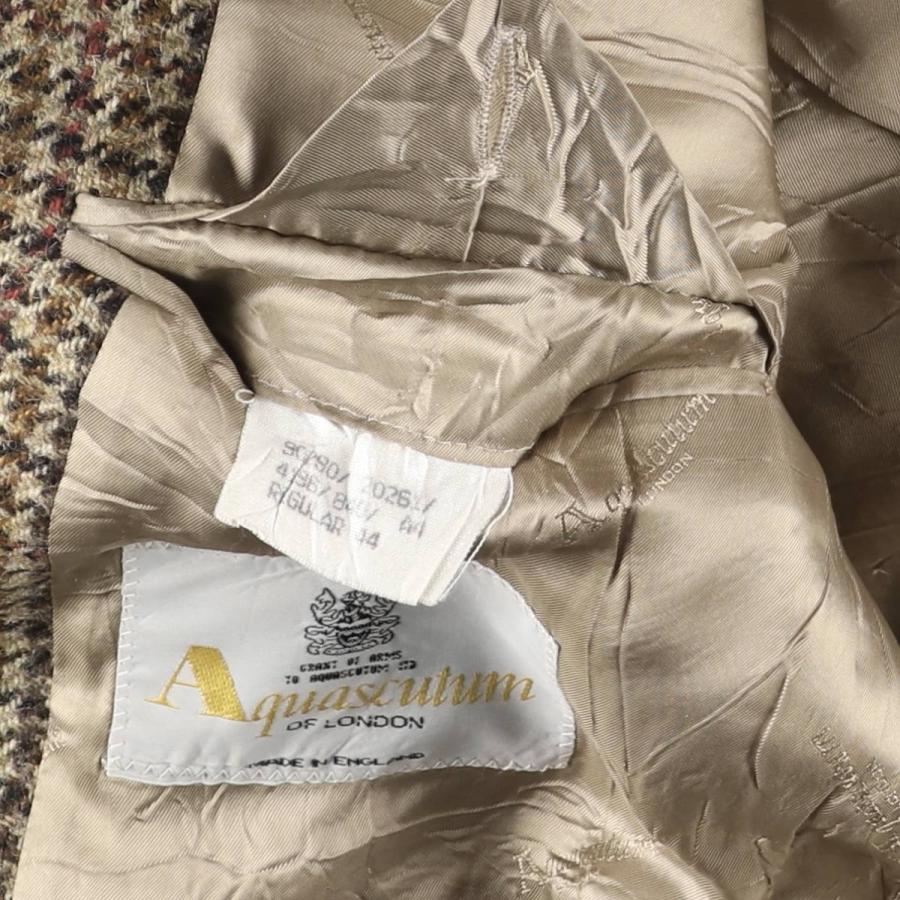 Aquascutum（アクアスキュータム） 古着 チェック柄 ウールテーラード 