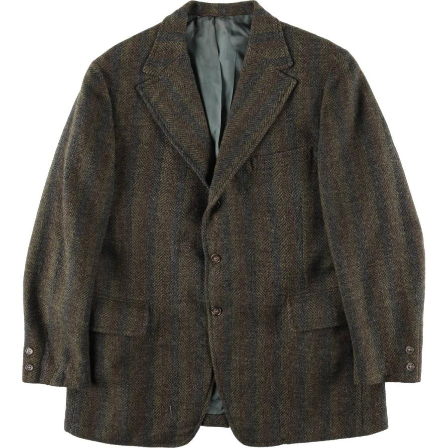 古着 60年代~ Mavest ストライプ柄 ヘリンボーン ウールテーラード