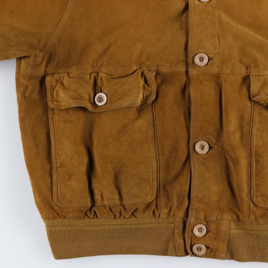 古着 バルスタージャケット スエードレザーブルゾン メンズM相当