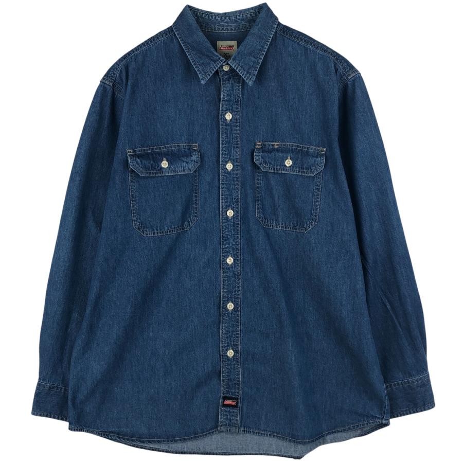 Dickies（ディッキーズ） 古着 長袖 デニムシャツ メンズXL相当