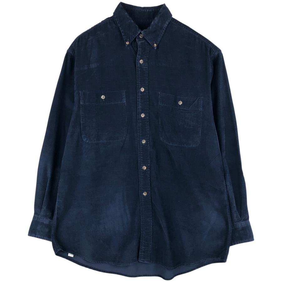古着 90年代 ランズエンド LANDS' END 長袖 ボタンダウン コーデュロイ