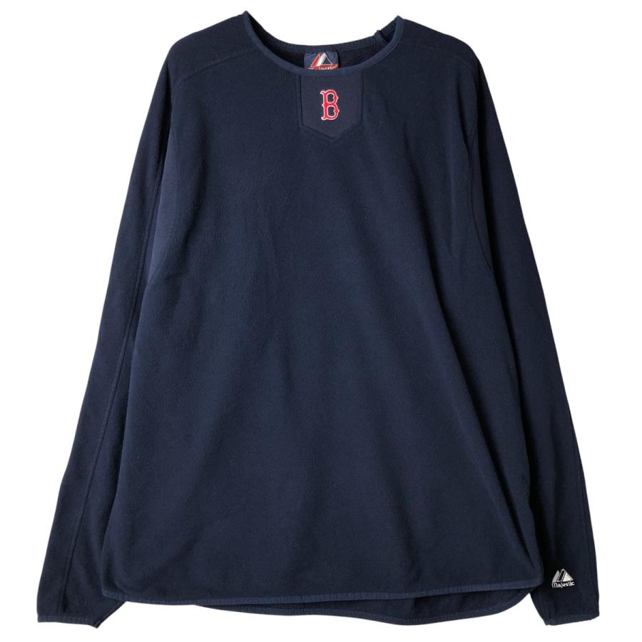 古着 Majestic MLB BOSTON REDSOX ボストンレッドソックス フリース 