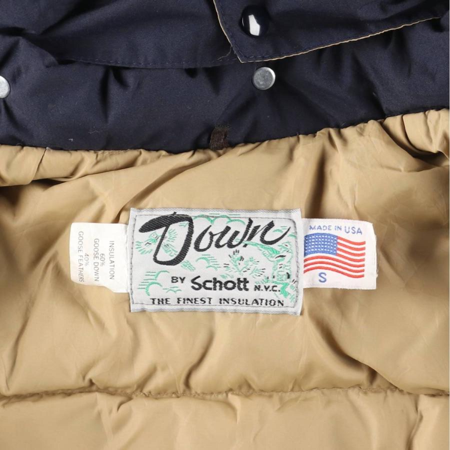 古着 ショット SCHOTT DOWN フード付き グースダウンジャケット USA製 メンズS相当/eaa609730 Schott N.Y.C（ショット） 古着 SCHOTT DOWN フード付き グースダウン