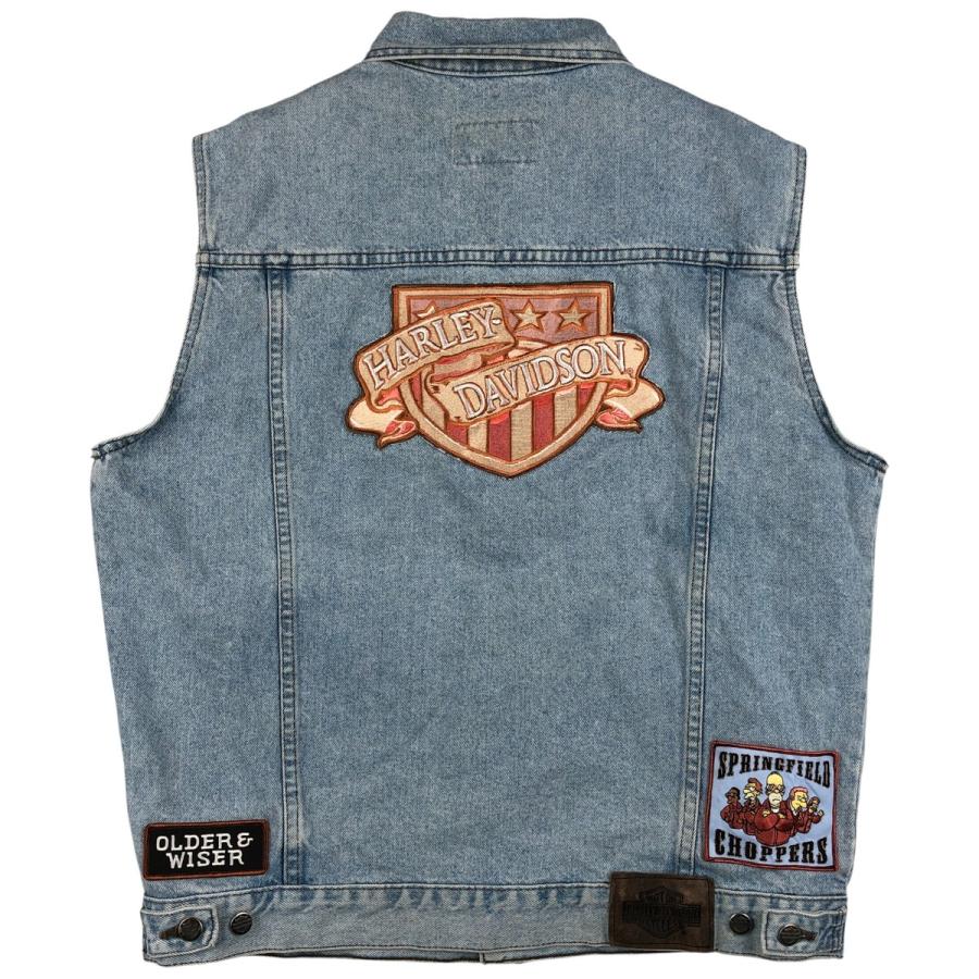 古着 ハーレーダビッドソン Harley-Davidson カスタム デニムベスト