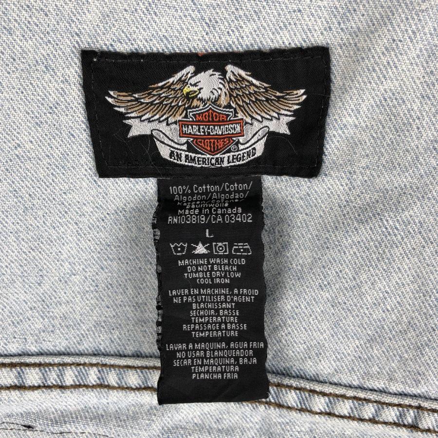 古着 ハーレーダビッドソン Harley-Davidson カスタム デニムベスト