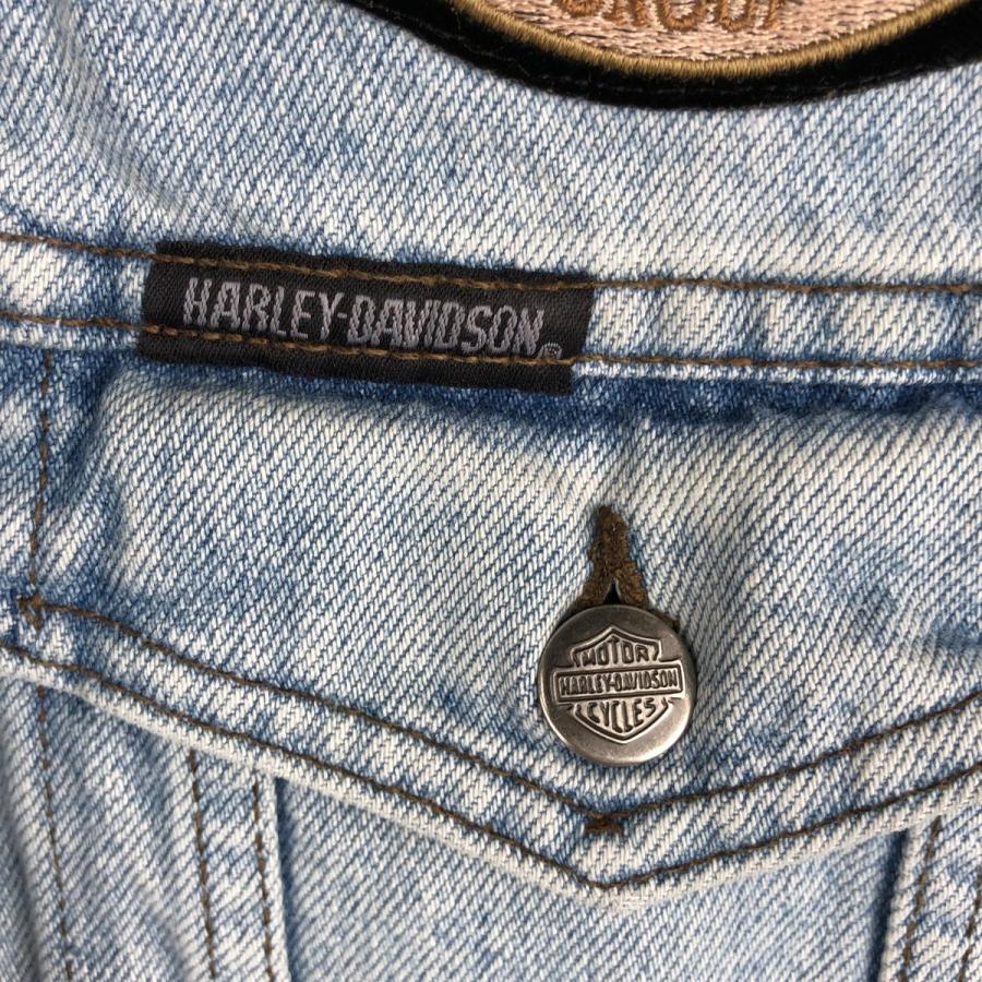 古着 ハーレーダビッドソン Harley-Davidson カスタム デニムベスト