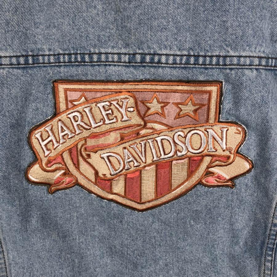 古着 ハーレーダビッドソン Harley-Davidson カスタム デニムベスト