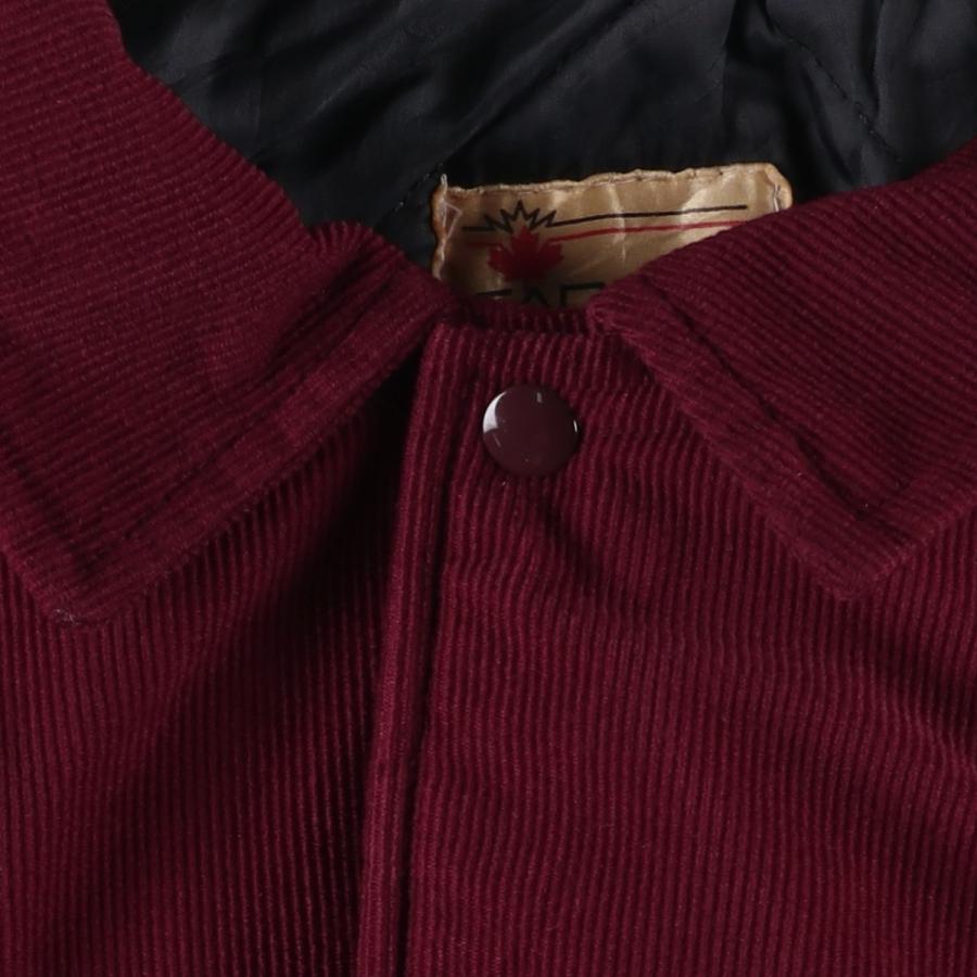 古着 90年代 CANADA SPORTS WEAR 襟付き 中綿入り コーデュロイボタン