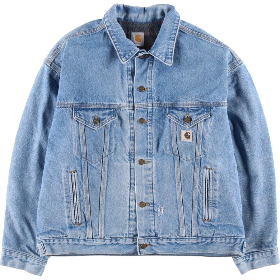 ぶ*ー様 カーハート　デニムジャケット　XL Carhartt（カーハート） 古着 中綿入り デニムジャケット Gジャン
