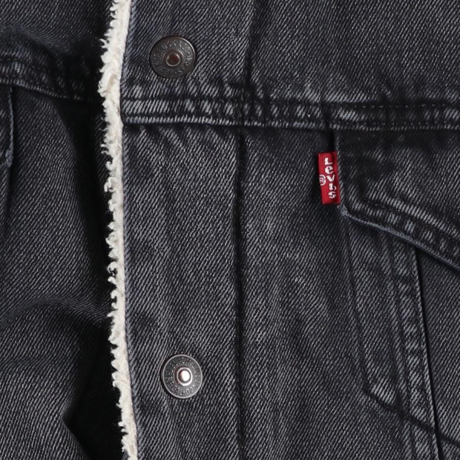 Levi's（リーバイス） 古着 中綿入り ブラックデニムボアジャケット