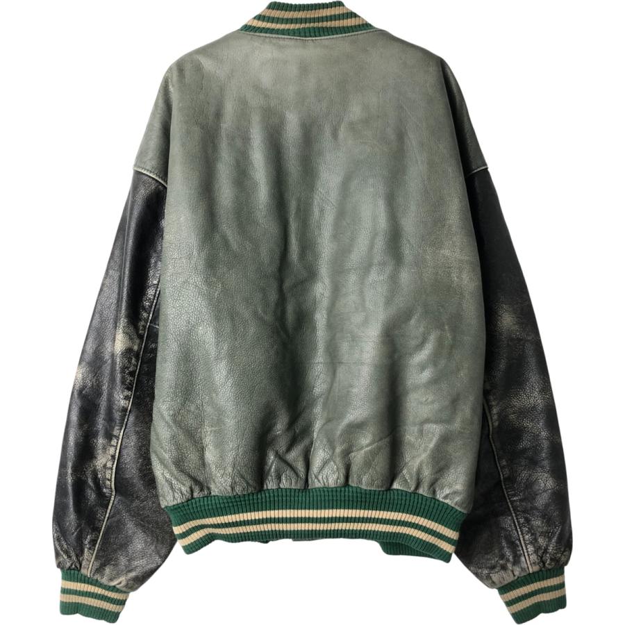古着 90年代 Roots 中綿入り オールレザースタジャン バーシティ
