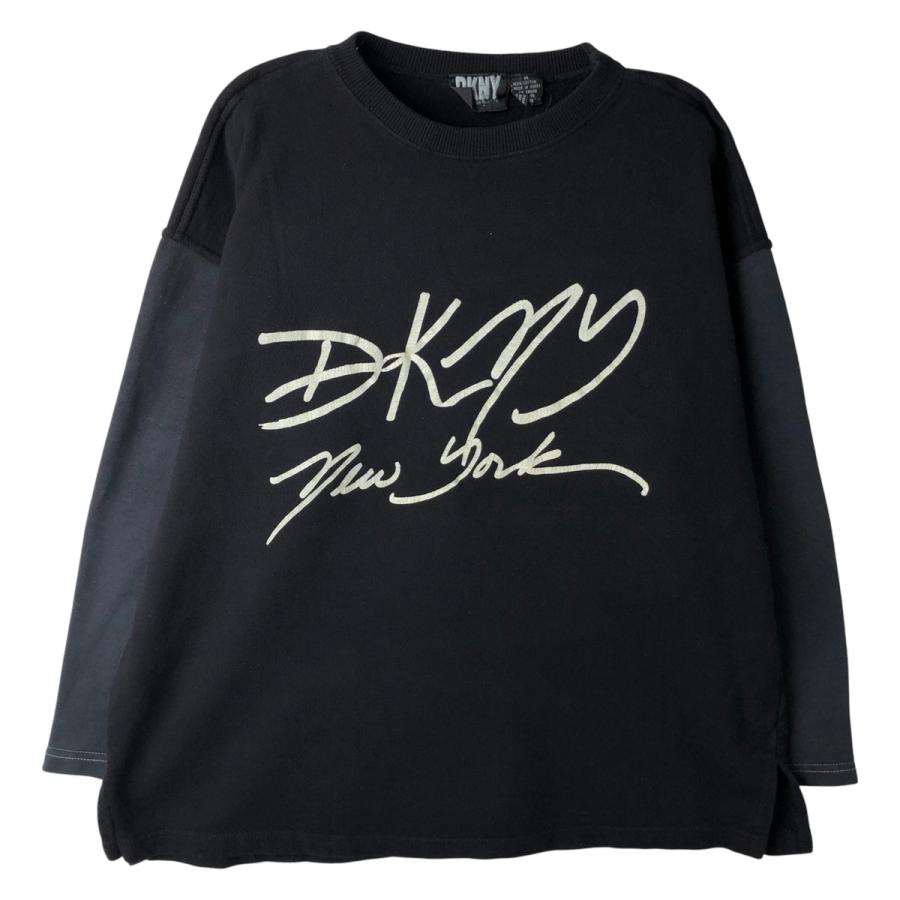 古着 90年代 ダナキャランニューヨーク DKNY プリントスウェットシャツ トレーナー メンズM相当 ヴィンテージ/eaa610379 古着 90年代 ダナキャランニューヨーク DKNY プリントスウェットシャツ
