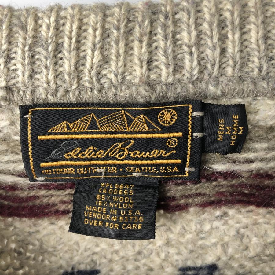 Eddie Bauer（エディーバウアー） 古着 80~90年代 黒タグ 総柄 ウール