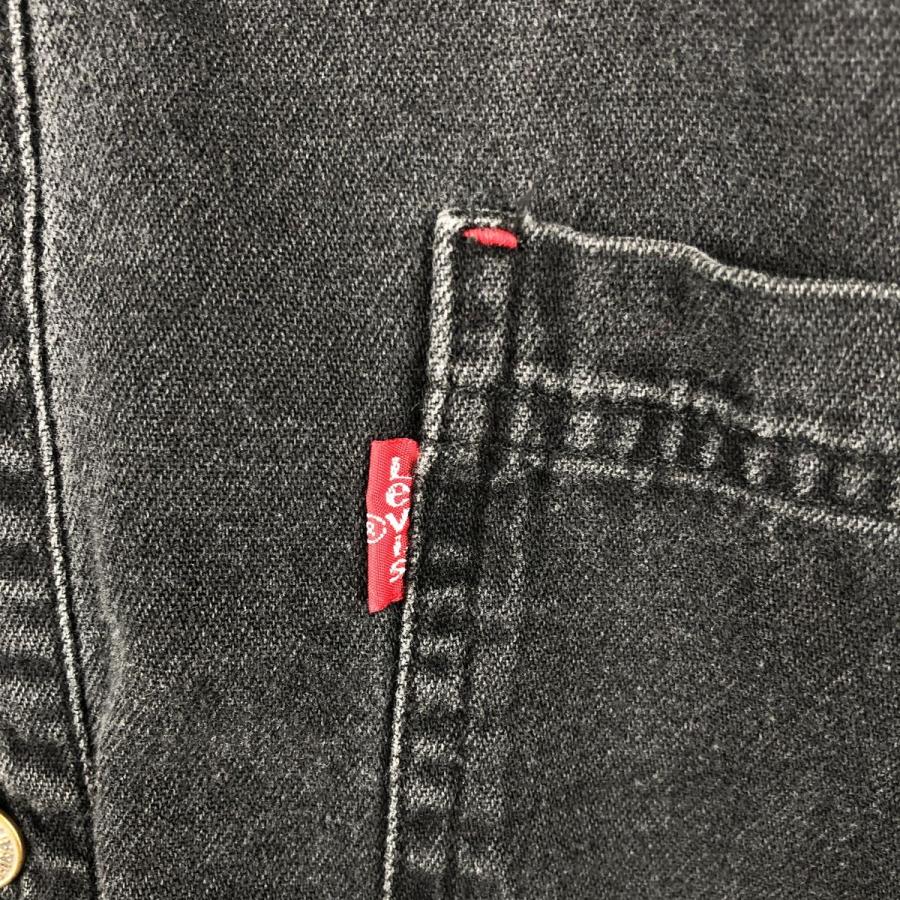 Levi's（リーバイス） 古着 90年代 長袖 ブラックデニムシャツ メンズM