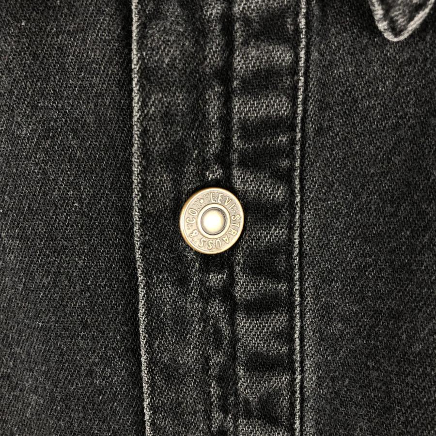 Levi's（リーバイス） 古着 90年代 長袖 ブラックデニムシャツ メンズM