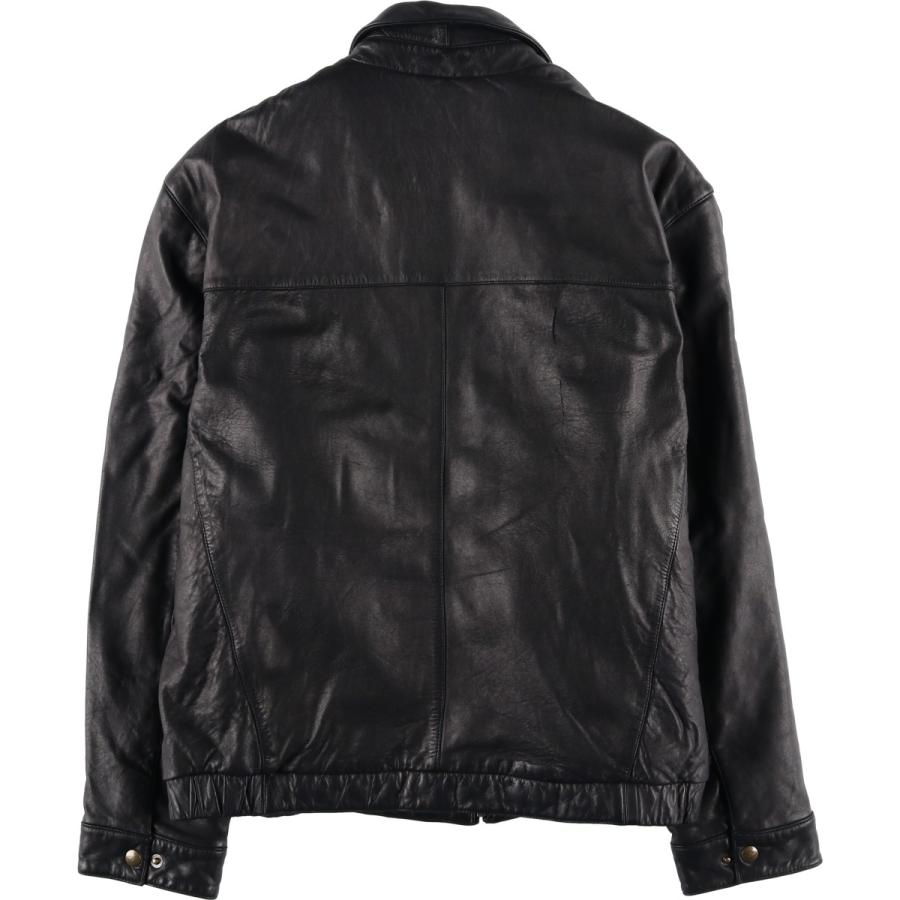 .*.様 DOCKERS　レザージャケット　シングル　本革　古着　ブラック　黒 古着 ドッカーズ DOCKERS スイングトップタイプ 中綿入り レザー