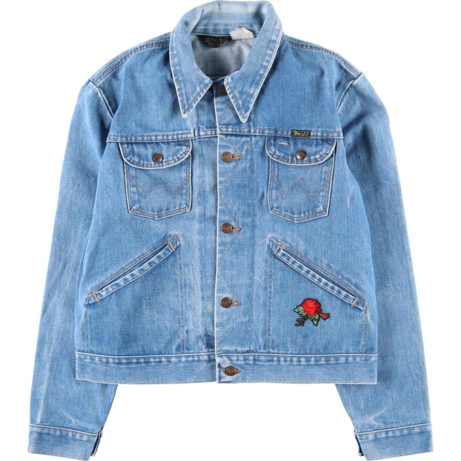 古着 80年代 ラングラー Wrangler NO-FAULT DENIMS 花柄 デニムジャケット メンズM相当 ヴィンテージ/eaa611163 Wrangler（ラングラー） 古着 80年代 Wrangler NO-FAULT DENIMS 花柄
