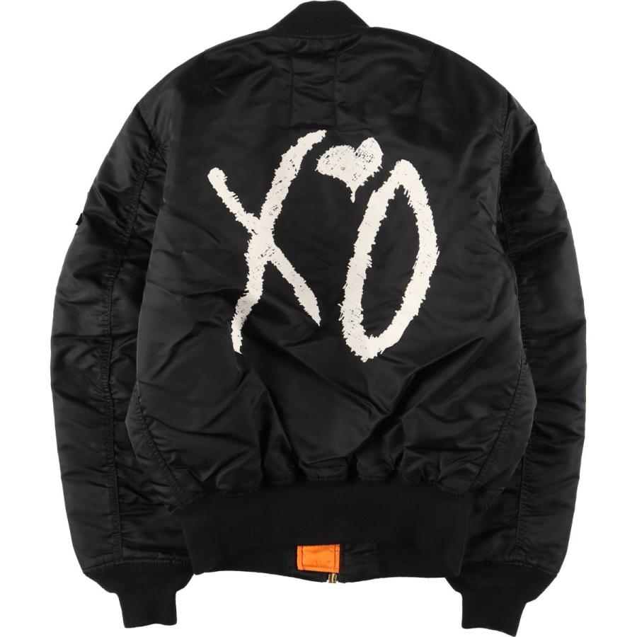 古着 民間品 アルファ ALPHA MA-1タイプ THE WEEKEND XO バック