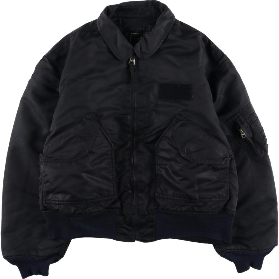 alpha ブラック cwu-45p フライトジャケット 中綿 古着 民間品 アルファ ALPHA CWU-45/Pタイプ 中綿入り ミリタリー