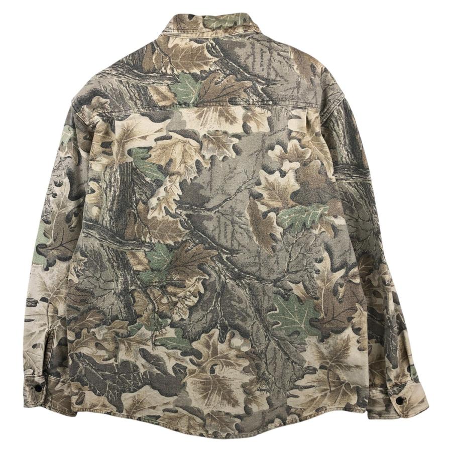 USA製！！【RATTLERS BRAND】リアルツリーカモ ネルシャツ XL 古着 90年代 Rattlers Brand 迷彩柄 リアルツリーカモ 長袖 ヘビー